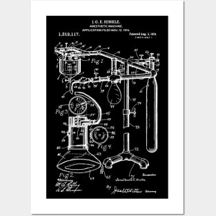Anesthetic Machine Patent 1919, Medical Student Gift Posters and Art